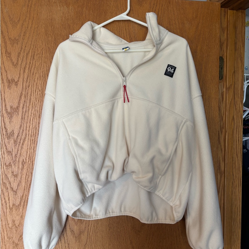 Old Navy Cream Half-Zip Fleece Pullover